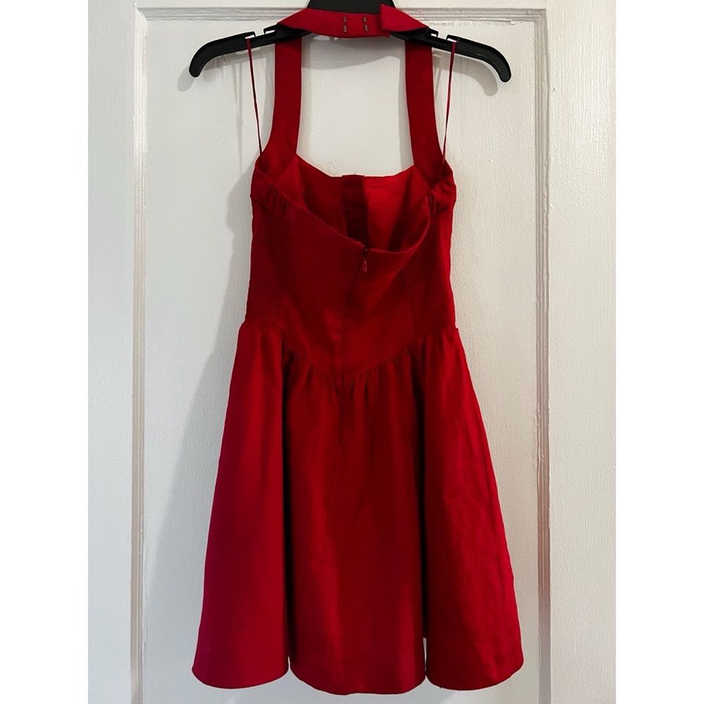 Reformation Mariela Linen Dress in Lipstick - Picture 8 of 12